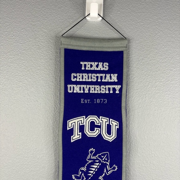 Texas Christian University Hanging Wool Pennant - Picture 2 of 8